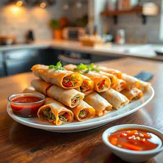 Golden Crisp - Chinese Vegetable Spring Rolls Recipe